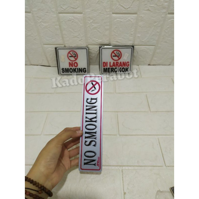 stiker sign Blok no smoking - stiker tempel dilarang merokok