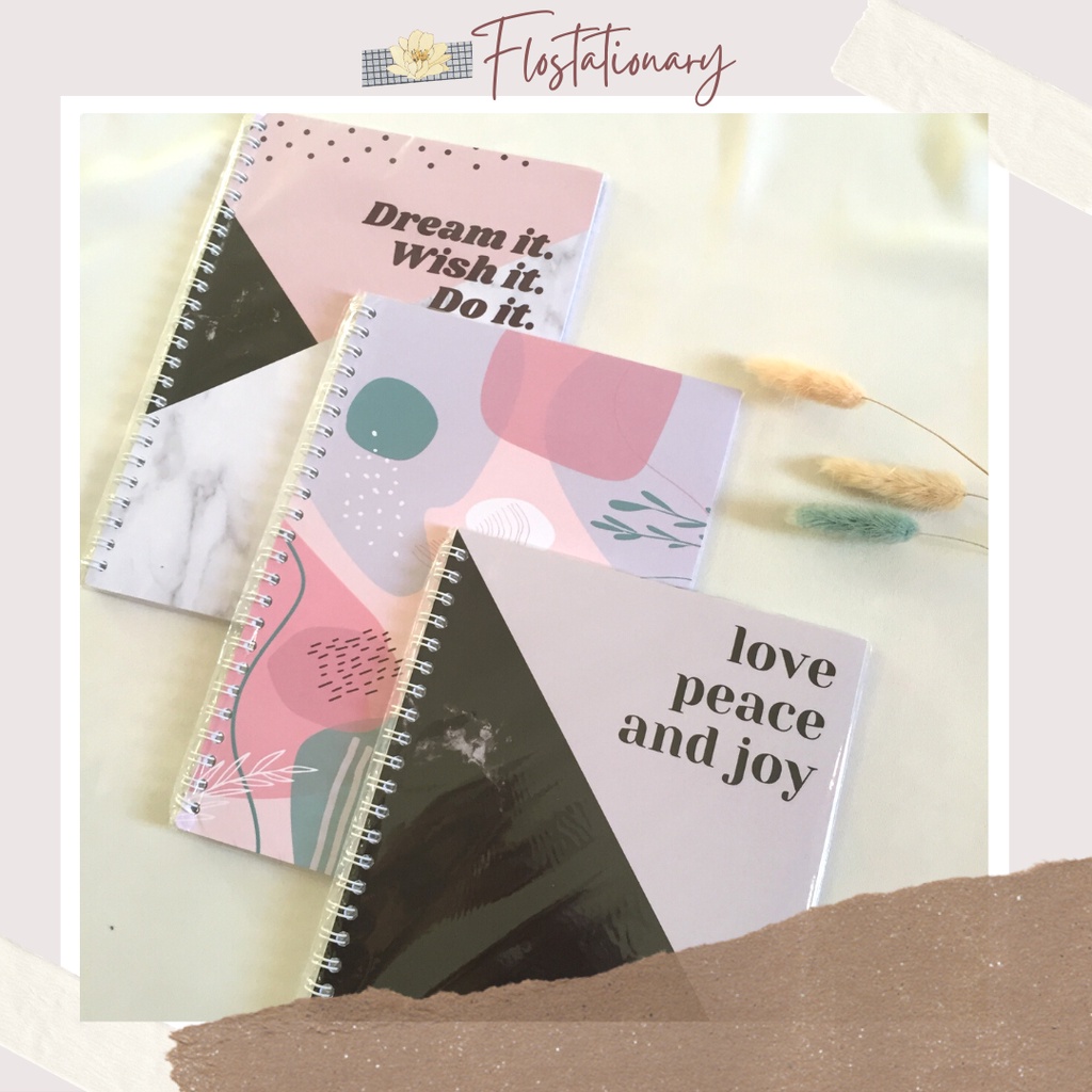 

[FS] A5 Buku Jurnal Grid Dotted Scandinavia Notebook Spiral Abstract