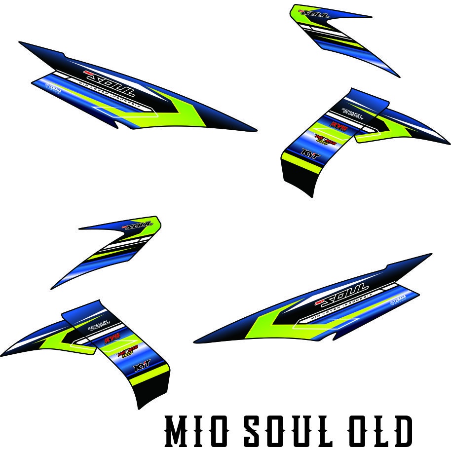 STIKER MIO SOUL OLD /MOTOR MIO SOUL/ STRIPING MOTIF RACING YAMAHA MIO VARIASI RACING MIO SOL STIKER 