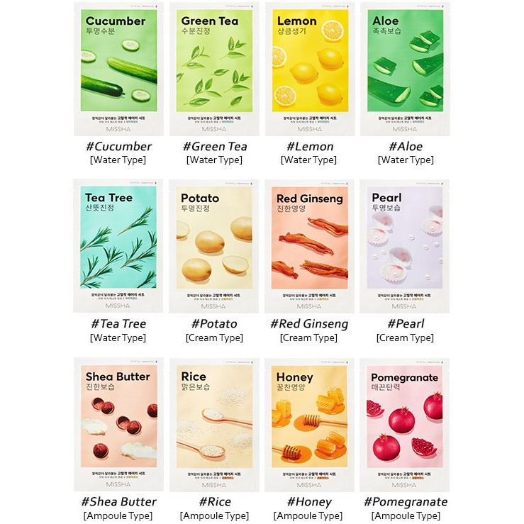 [BPOM] Masker Perawatan Wajah MISSHA Airy Fit Sheet Mask