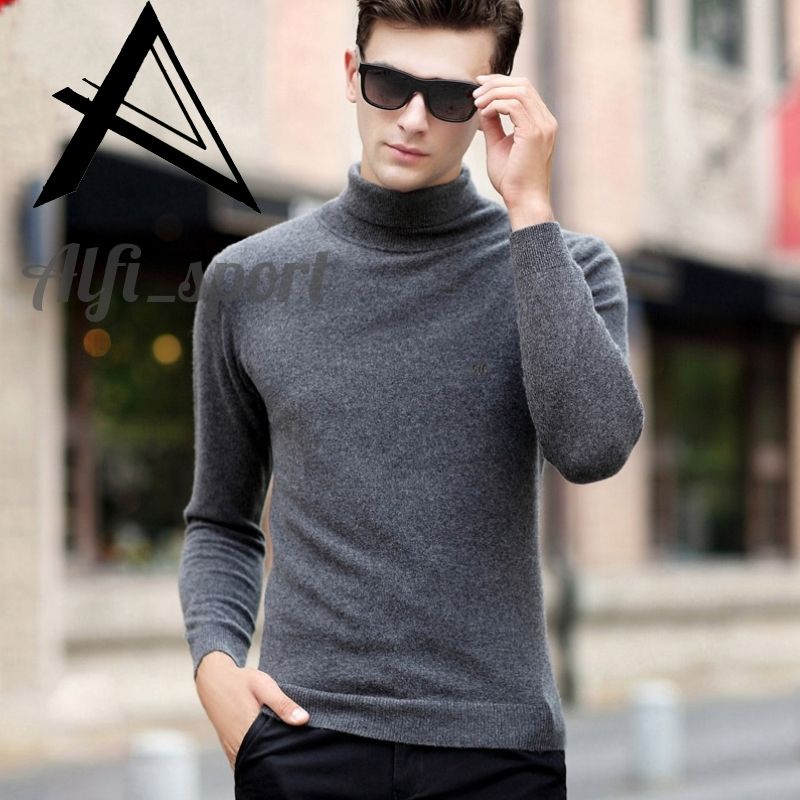 Turtle neck pria Kaos turtleneck pria lengan panjang Kaos turtle neck pria Inner turtleneck  Baju tu