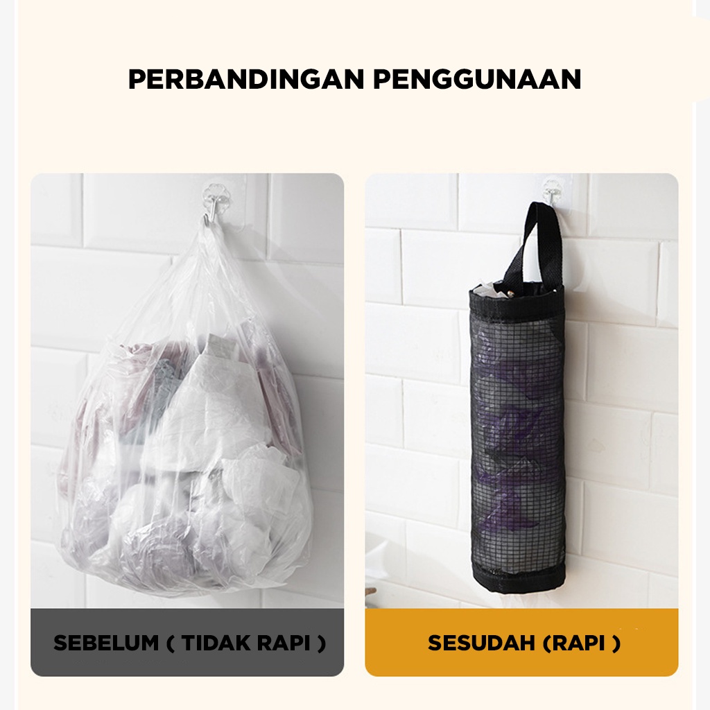 Tempat Plastik Gantung Storage bag penyimpanan kantong plastik /Kantong penyimpananan serbaguna