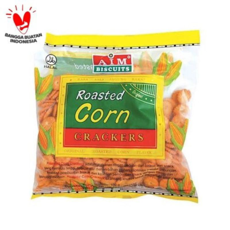 

AIM Roasted Corn Crackers 180gr Biscuit / Biskuit Jagung Bakar