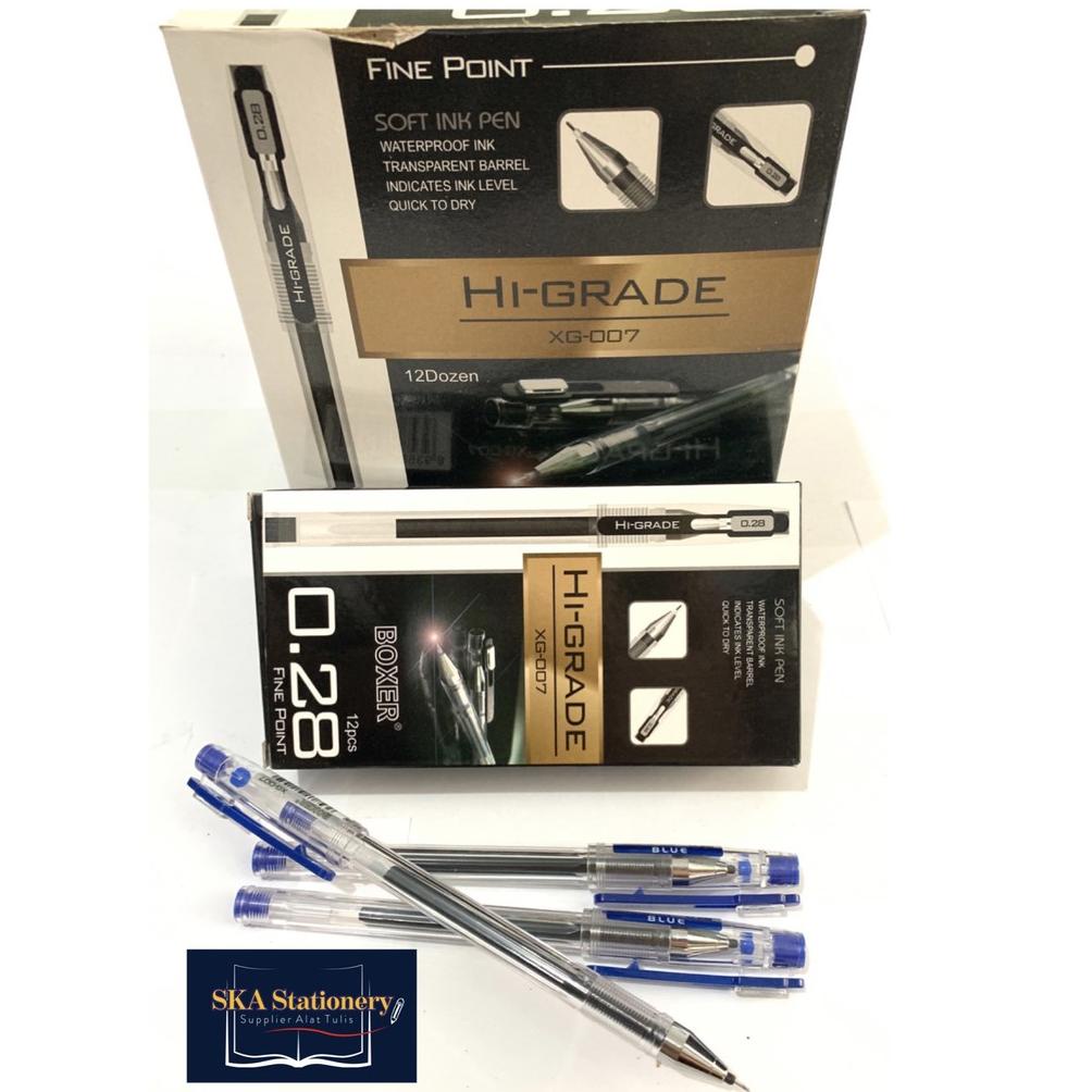

[PRODUK KWCWQ] Bolpen/Ballpoint/Pulpen/Ballpen Hi Grade Boxer 0.28 Hitam Biru (Lusin) HJA