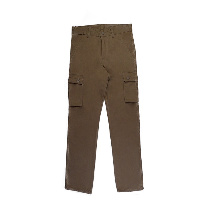 CELANA CARGO PANJANG SLIM STRAIGHT KHAKI / CARGO PANTS TWILL / CARGO KHAKI