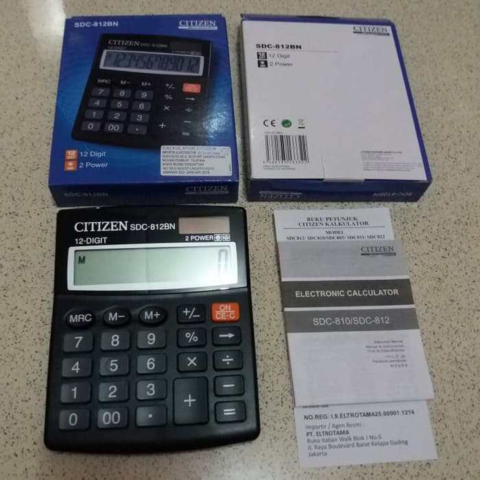 

Kalkulator Citizen - Kalkulator Meja - Kalkulator Ilmiah Kalkukator Citizen Sdc-812Bn 12 Digit /