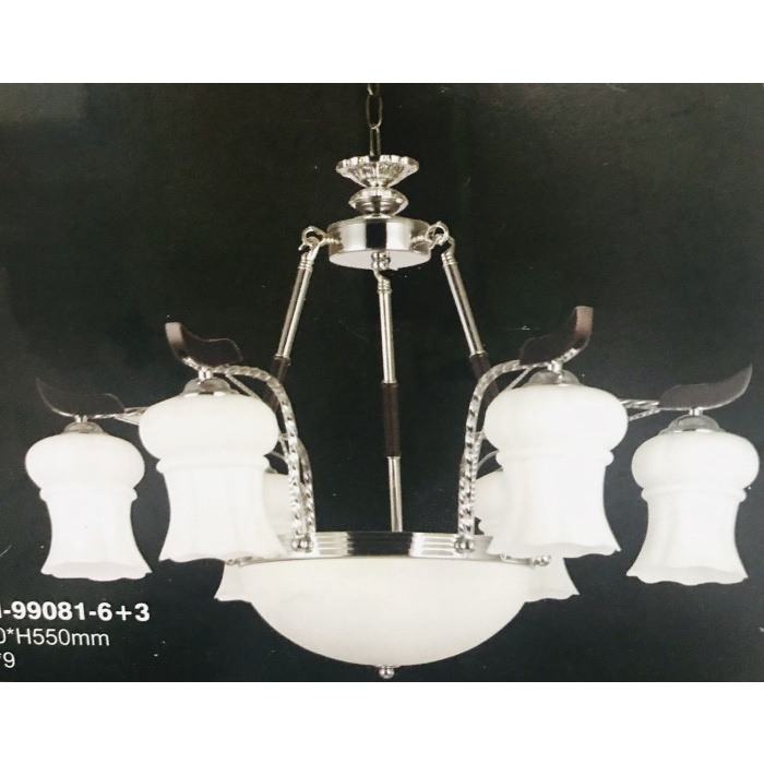 LAMPU GANTUNG/HIAS/MINIMALIS/BUNGA 9 LAMPU