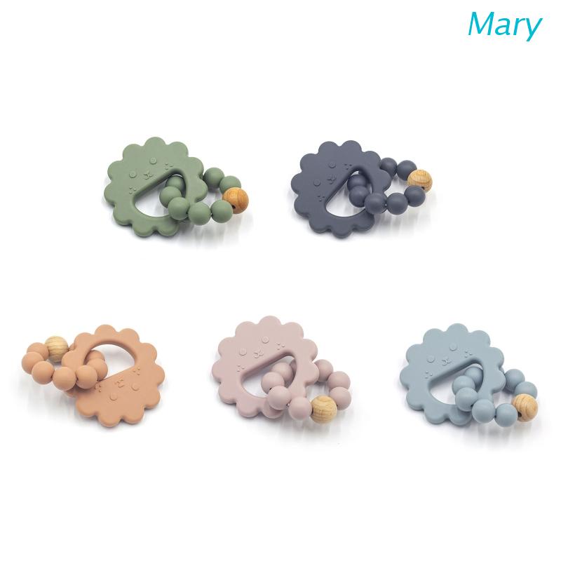 Mary Mainan Teether Bayi Newborn Model Gelang Manik Silikon DIY