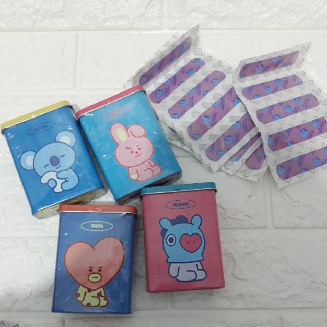 OFFICIAL BT21 BAND AID PLESTER HANSAPLAST BT21 TATA KOYA COOKY MANG