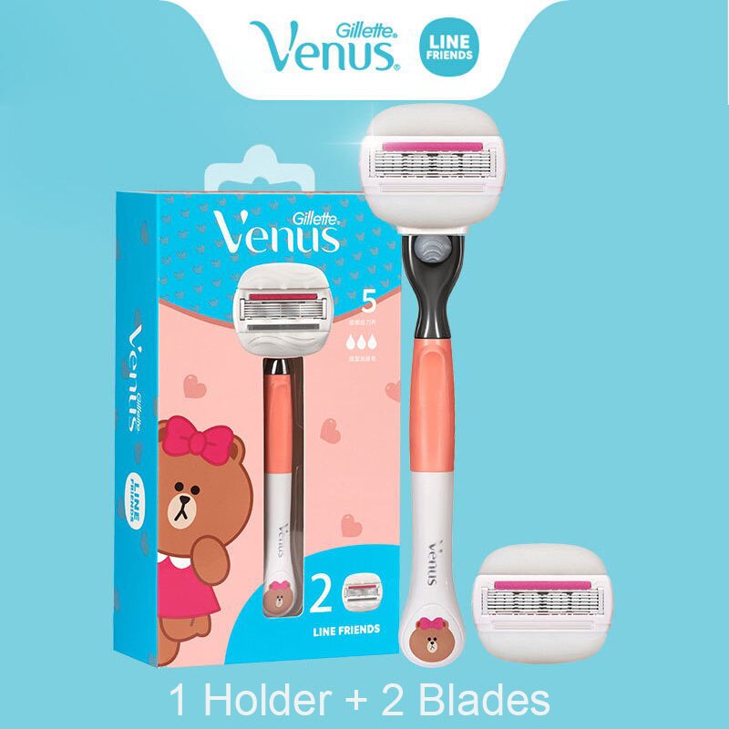 Gillette Venus Lady Razor Pisau Cukur Ultra Tipis 5lapis Dengan Gel Bar Wangi Untuk Perempuan Wanita Pencukur Pengaman Penghilang Bulu