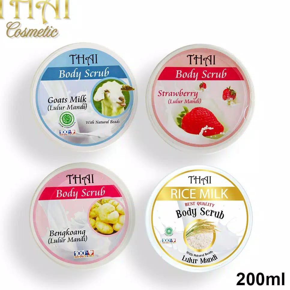 KINDSTORE❤ | THAI Body Scrub Goats Milk 200gr / Lulur Sabun Mandi Thai ORIGINAL