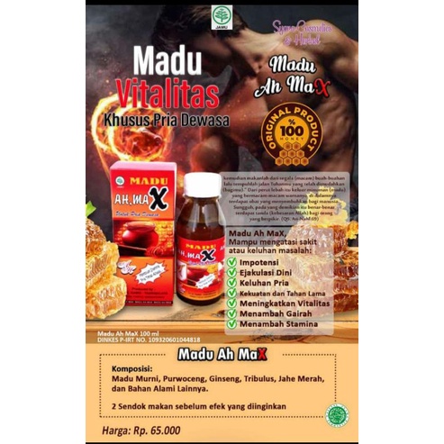 

Madu AH MAX madu penambah stamina pria