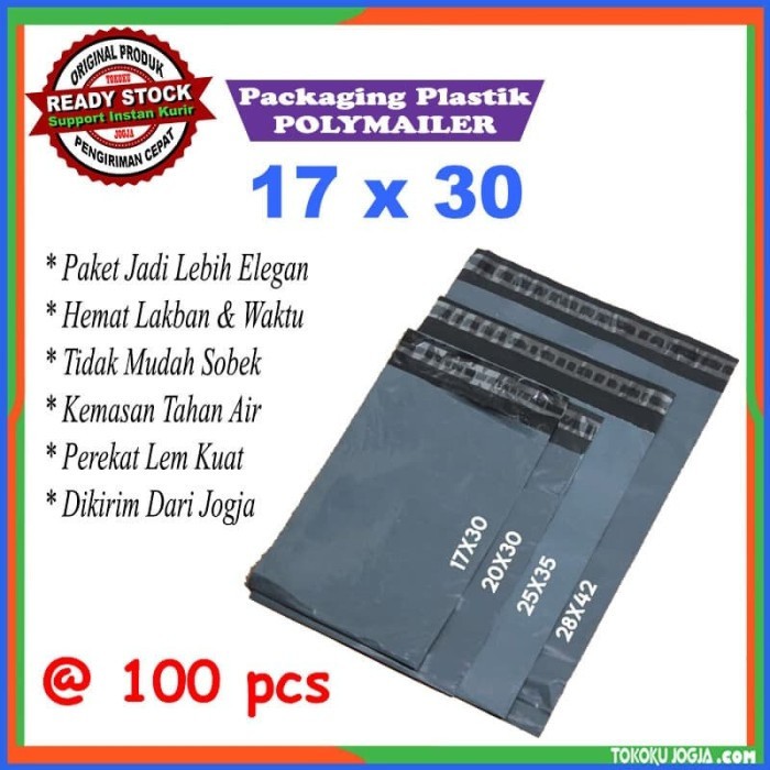 

plastik packing 17x30cm POLYMAILER online shipping bag amplop plastik Poly Mailer