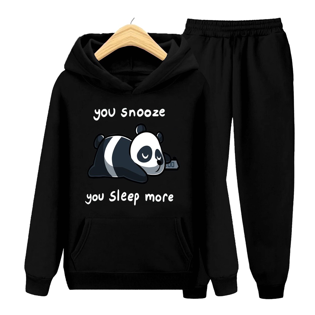 YMF - Setelan Sweater Hoodie Panda Sleep Snooze | Anak-Remaja ( SET Hoodie - Sleep Snooze )®