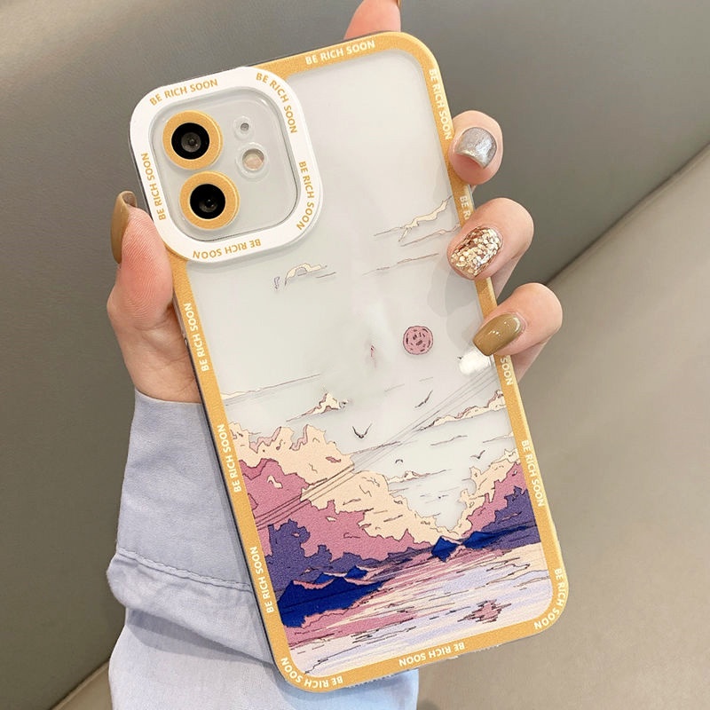 Casing Soft Case TPU Motif Sunset Angel Eyes Untuk Realme 8i / C35 / C11 / 2021 / C20 / C21Y / C25 / C25S / C15 / C12 / C3 / C2 / 5 / 5i / 6i / 30A