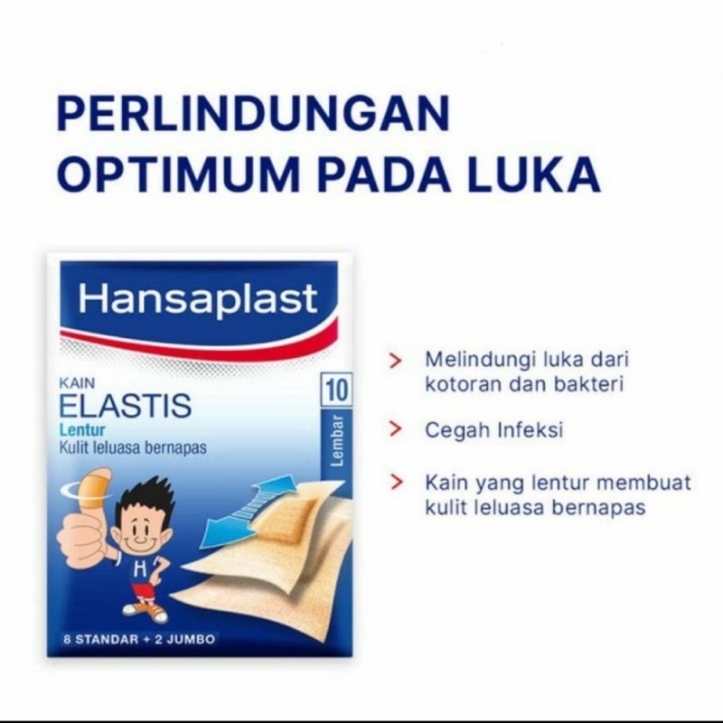 Hansaplast Kain Elastis Luka TOPLES isi 40 Amplop X 10 Lembar