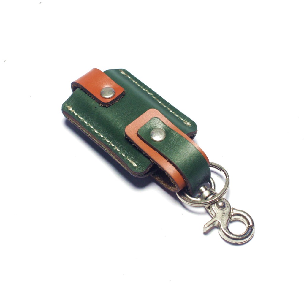 sarung dompet korek gas kulit asli lighter case gantungan PHKC966