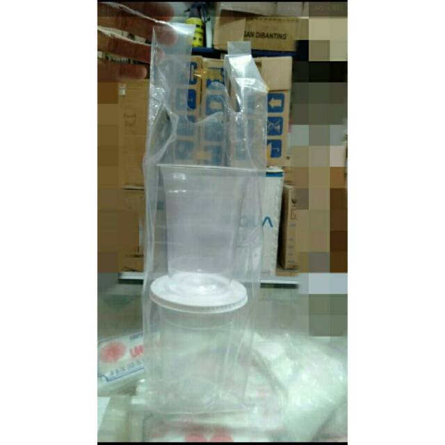 Kantong plastik PE bening 10x40 cm untuk 2 cup