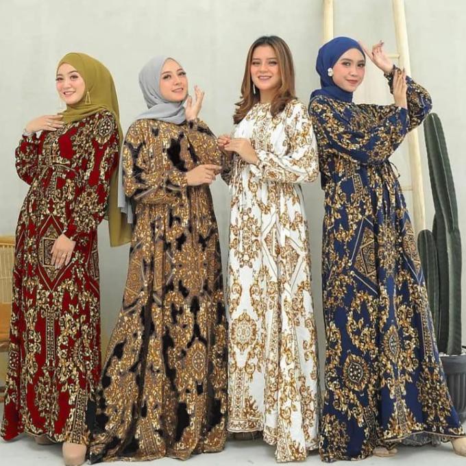 Baju Gamis Monalisa Wanita Terbaru Sultan Motif Dress Termurah