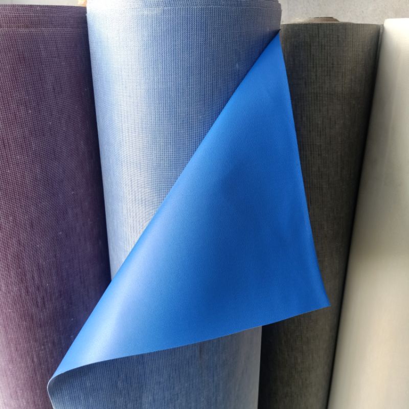 KULIT SINTESIS/KULIT IMITASI MOTIF POLOS bisa buat perlak bayi-Biru benhur