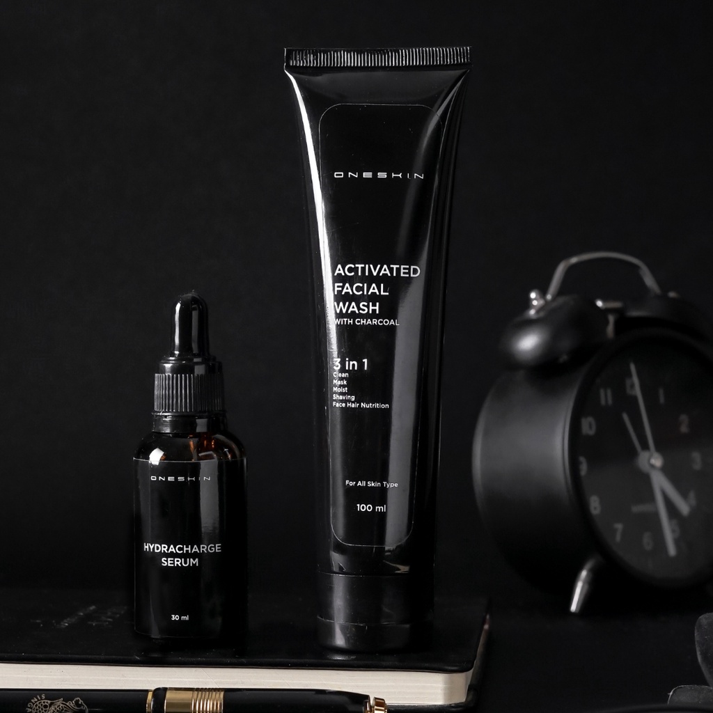 Oneskin Paket Handsome – Membersihkan, Mencerahkan dan Melembabkan Kulit Wajah Pria