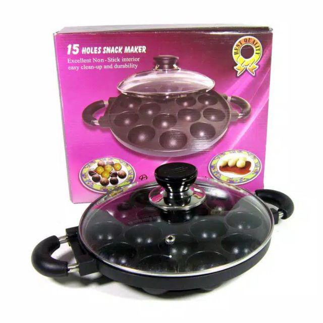 Cetakan Kue Takoyaki 15 Lubang Teflon Berkualitas Awet Tahan Lama