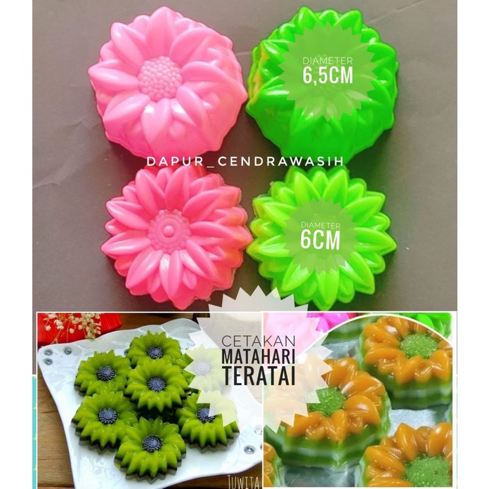 Cetakan Puding Putu Ayu Bunga Teratai Matahari