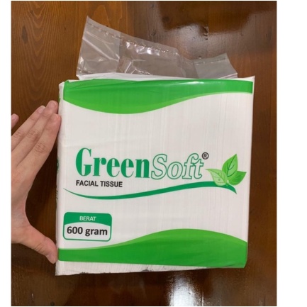 TISSUE WAJAH GREEN SOFT 600 GRAM