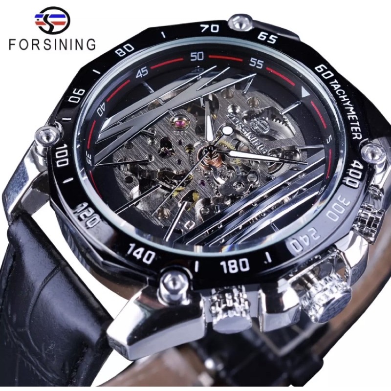 Jam Tangan Mekanik Automatic Forsining Luxury Skeleton Jantan