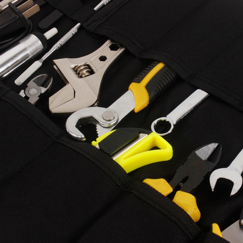 Gro Multi Pockets Tool Tote Bag Alat Tukang Listrik Roll Organizer Tas Lipat Tahan Lama