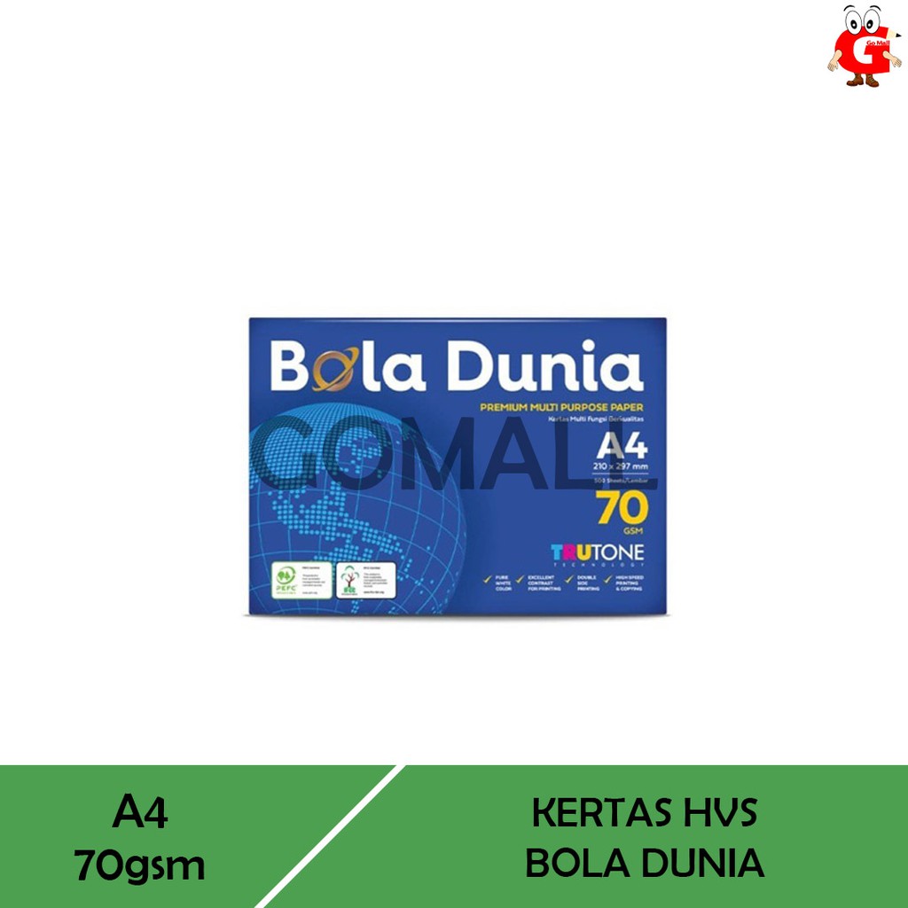 

Bola Dunia Kertas HVS Fotocopy 70 GSM A4