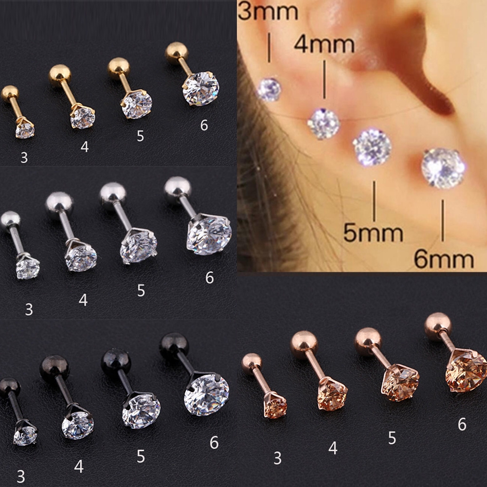 1 / Pc Anting Tusuk Bahan Stainless Steel untuk Wanita