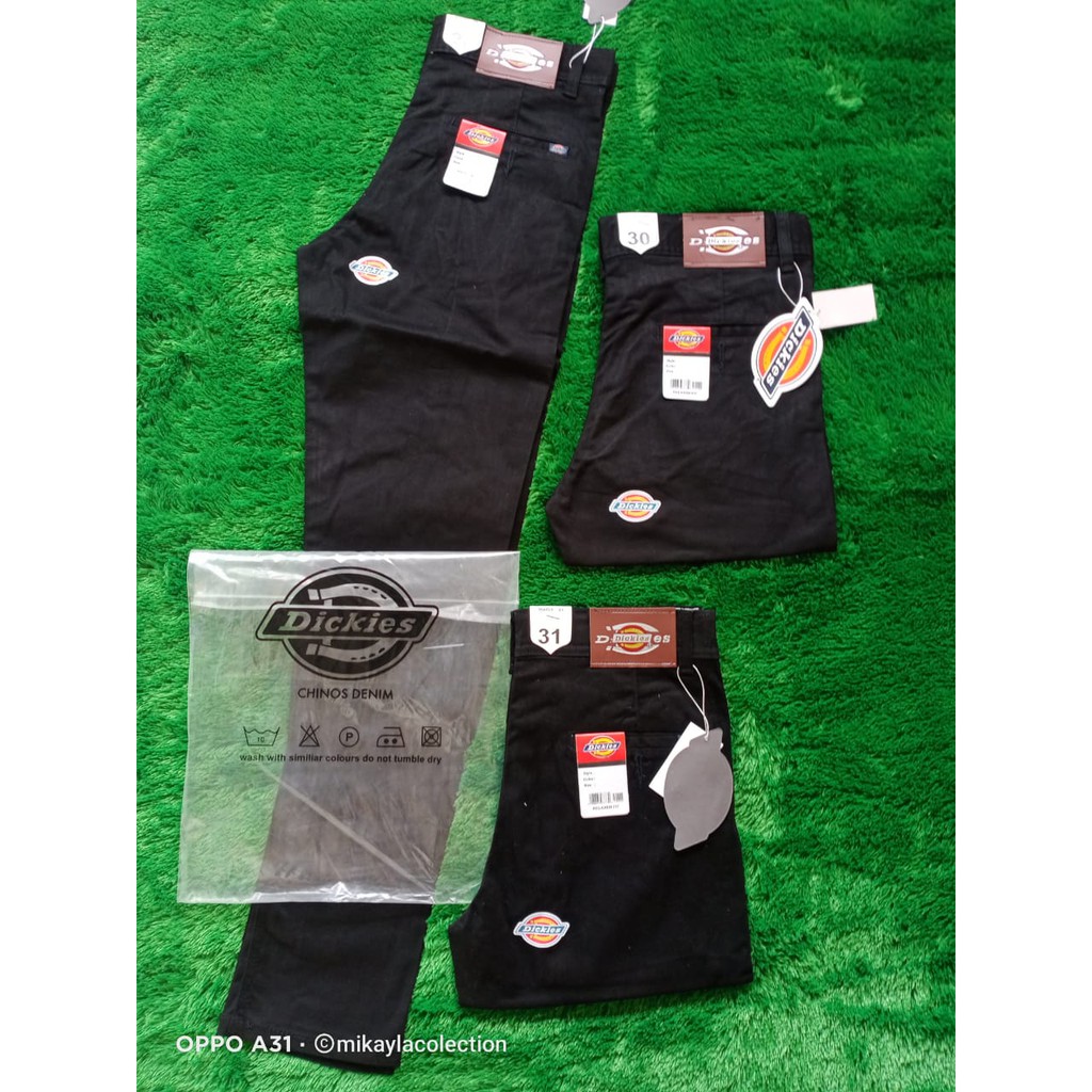 Celana Chino Pria Hitam Panjang Distro Dickies