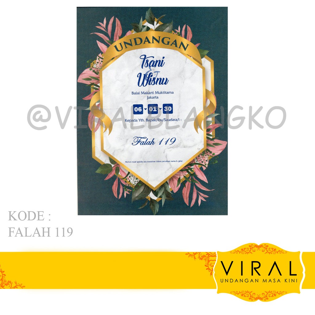 Blangko Undangan Pernikahan Falah 119 Harga Murah