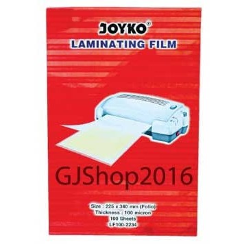 

Plastik Laminating Film Folio 100Micron 100 Lembar Joyko LF100-2234
