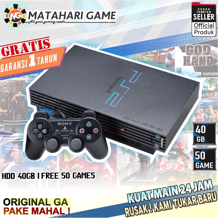 Sony PS2 Hardisk External 40Gb + FULL 50Game + FREE GARANSI