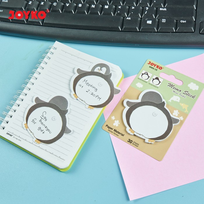 

kertas- joyko memo stick animal sticky note kertas memo tempel motif binatang - mms-22 -kertas.