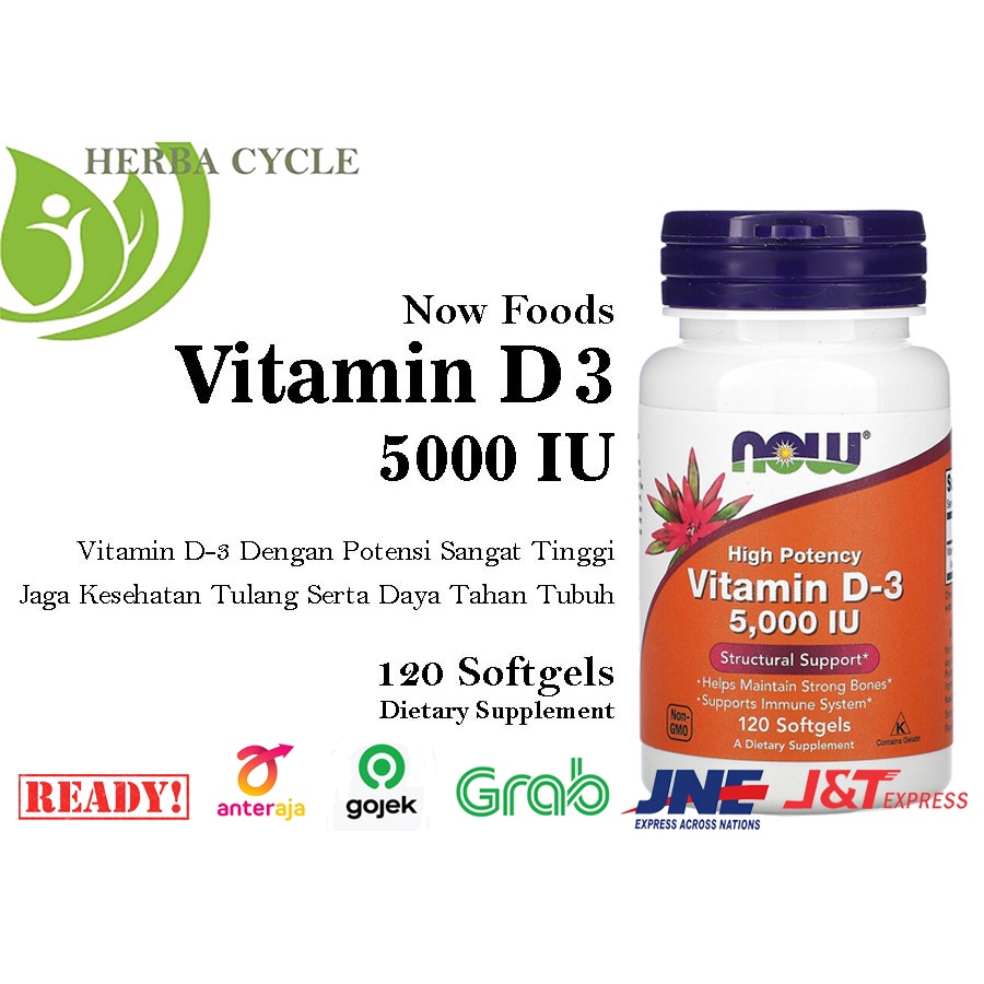 PROMO VIT D3 MURAH NOW D3 5000 UI ORI USA 120 Soft Now Vitamin D3 5000 Now Vit D3 5000