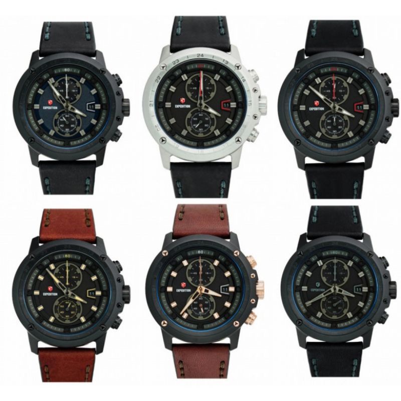 JAM TANGAN PRIA EXPEDITION E6820/e6820 TALI KULIT ORIGINAL
