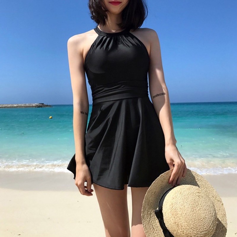 BEACHKINI Judy Swimdress Swimwear Dress Monokini One Piece Baju Renang Rok Plus Size Big Size Halter