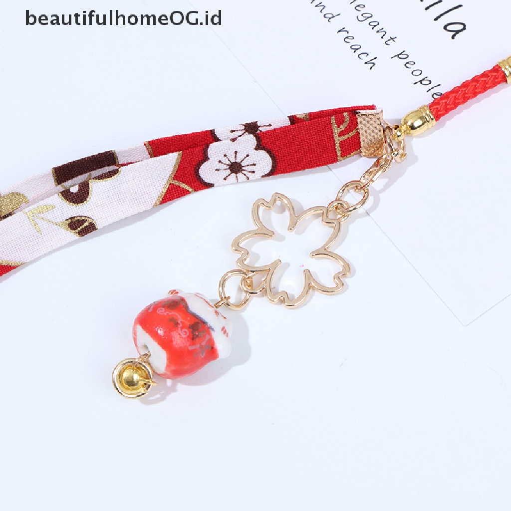 Tali Lanyard Motif Bunga Daisy Dan Kucing Untuk Dekorasi Ponsel