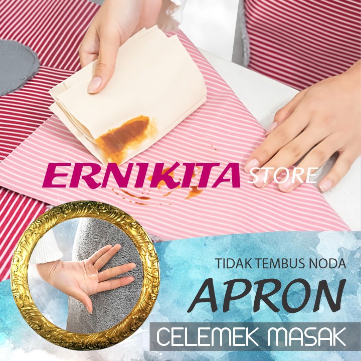 CELEMEK MASAK APRON - Anti Air Minyak Bisa Lap Tangan