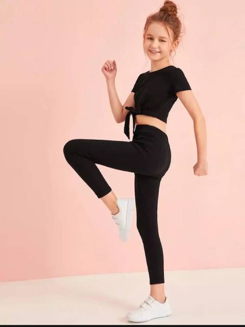 Legging Anak 3-12 Tahun Bahan Spandex Licin Premium