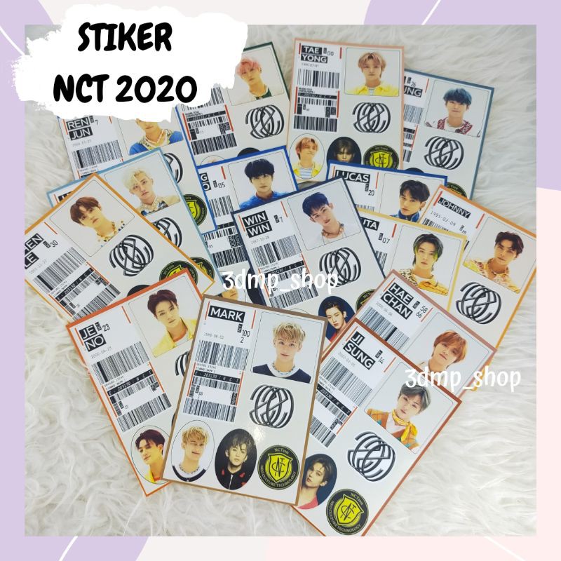 Stiker case hp barcode nct aesthetic haechan yuta winwin doyoung jungwoo johnny taeyong jaehyun mark