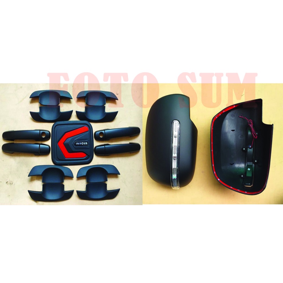 cover spion lampu outer hendel tangki innova awal sampai 2005 hitam