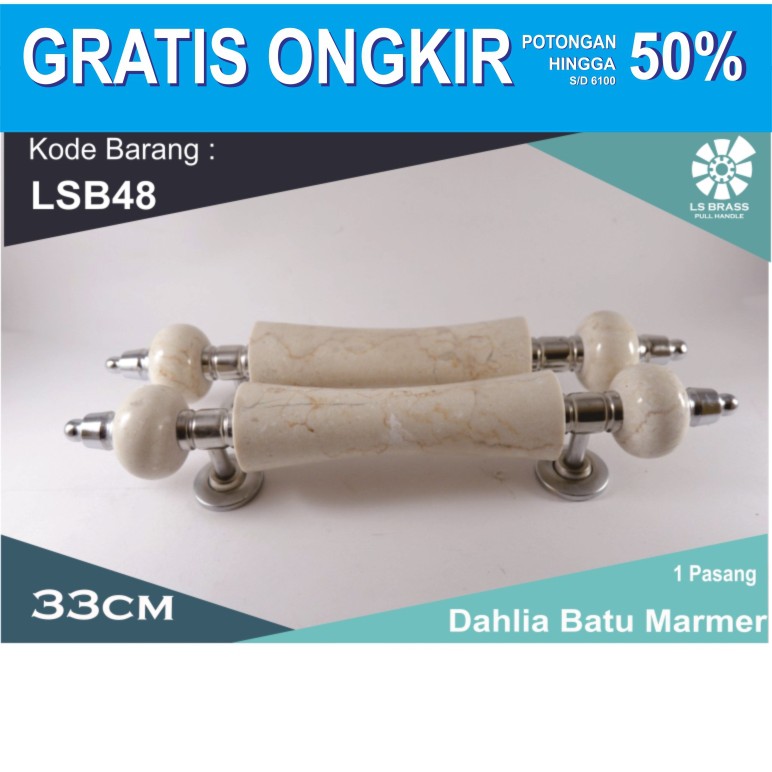 Handle Pintu Rumah/ Gagang Pintu Rumah/ Pull Handle Dahlia batu Marmer