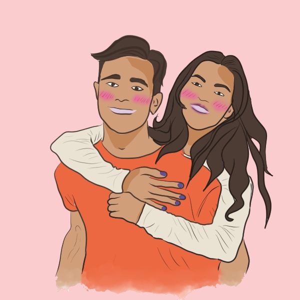 

soft file commision art merubah foto menjadi kartun gambar cartoon couple jasa gambar wajah pasangan