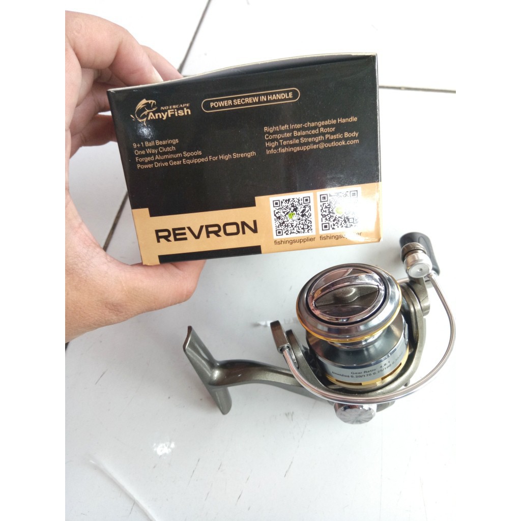 Reel Anyfish Revron 500 800 HP Power 9+1 Ball Bearing Handle Murah