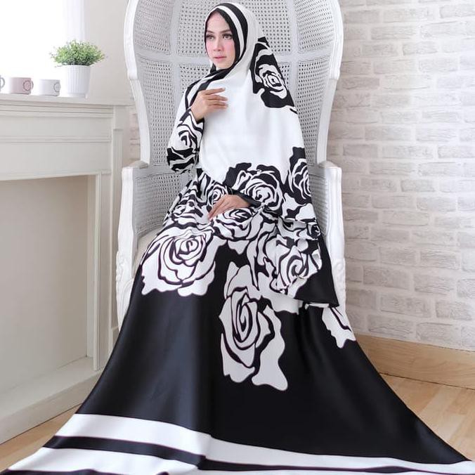 ALULA SYARI BW NI Gamis Wanita Maxmara Putih Tulang