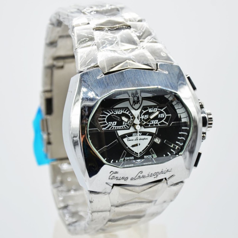 Jam Tangan Lamborghini Tonino - Jam Tangan Pria Lamborghini Tonino - Warna Silver Putih Hitam